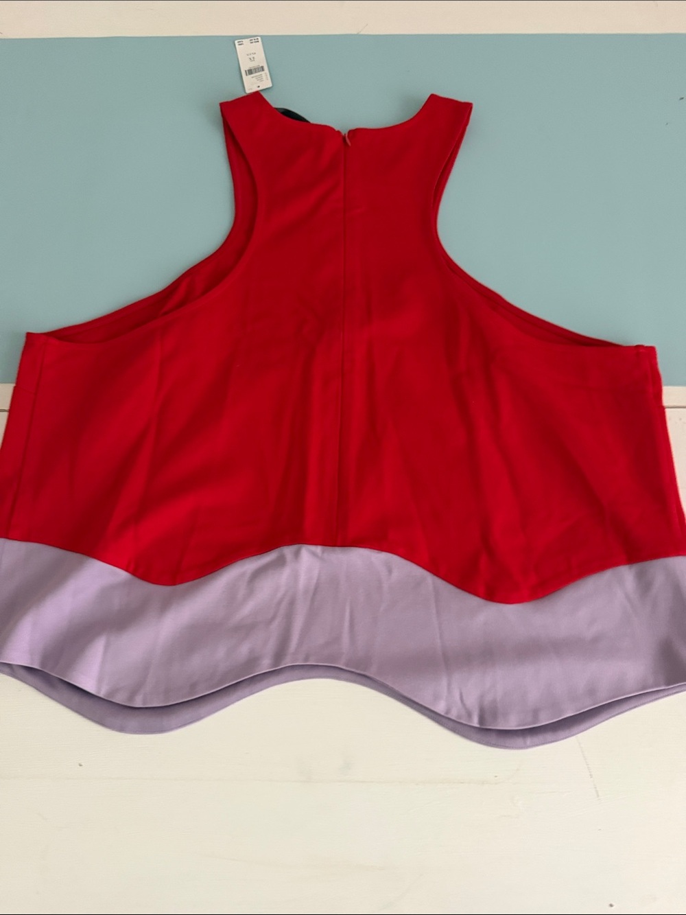 Anthropologie Red Colorblock Zipper Tank Top Plus Size 2X NWT Women - Picture 8 of 8